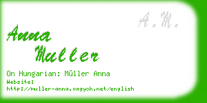 anna muller business card